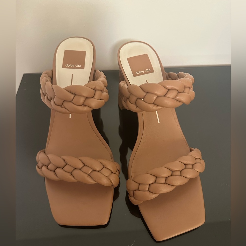 Dolce Vita Tessa braided slip on heels